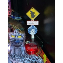 ULEKstore Godzilla and UFO Sightings - Proceed with Caution Sign MOD for Stern's Godzilla