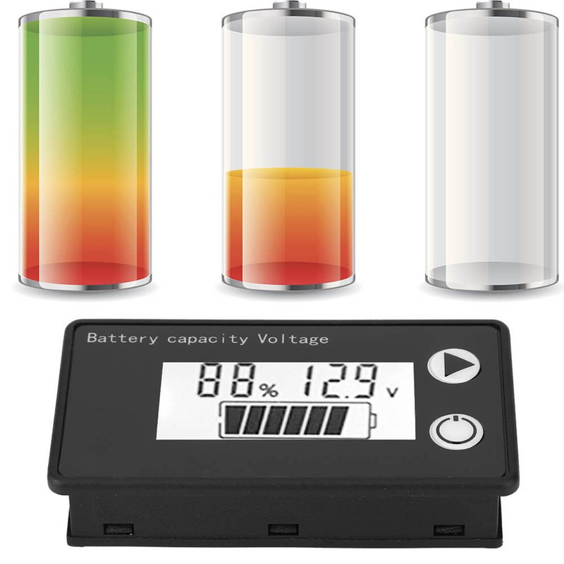 LCD 12V Battery Capacity Indicator Tester Lithium Battery Universal Digital