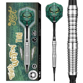 Shot! Tribal Weapon Toki Soft Tip Darts Set 90% Tungsten Center Weighted Professional Darts for Electronic Dartboard Made in New Zealand