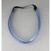Blue thin skinny triple 3-strand faux leather headband hair band