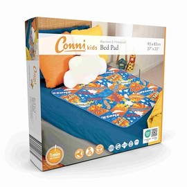 Conni Kids Reusable Bed Pad, Absorbent, Waterproof and Washable Protector Pad for Toilet Training and Youth Incontinence, Hero Print, 95 x 85 cm