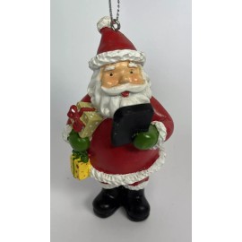 Unbranded Cannon Falls Resin Santa With Tablet And Presents Christmas Ornament NWT