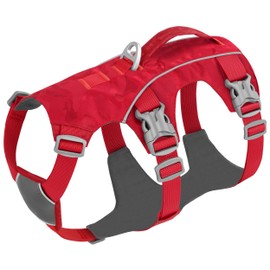 AKAILEA Escape Proof Dog Harness with Handle, Waterproof Small Medium Dog Harness for Daily Walking Training - Reflective Breathable Dog Vest (Red, M)