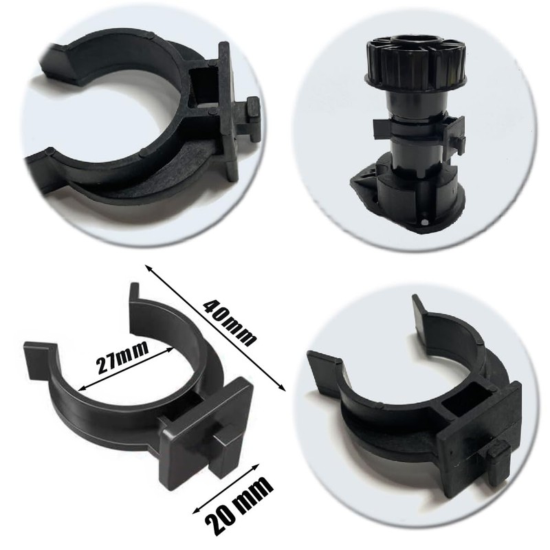 Lowats Kitchen Base Clips Pack of 15 Skirting Board Holders