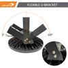 Run Bison Black U-Bracket for LED UFO High Bay Light,