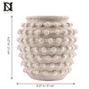 DN DECONATION Beige Rustic Farmhouse Vase, 8.2 Inch Textured Boho
