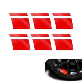 YYTQP 6 PCS Wheel Rim Decal Stripes Car Decals for 18-21 Inch Wheels, Waterproof Wheel Hub Modification Stickers, Tire Rim Decoration Accessories for Most Cars, Trucks, SUVs (Red)