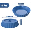 Webake - Molde de silicona para quiche, 8 moldes redondos
