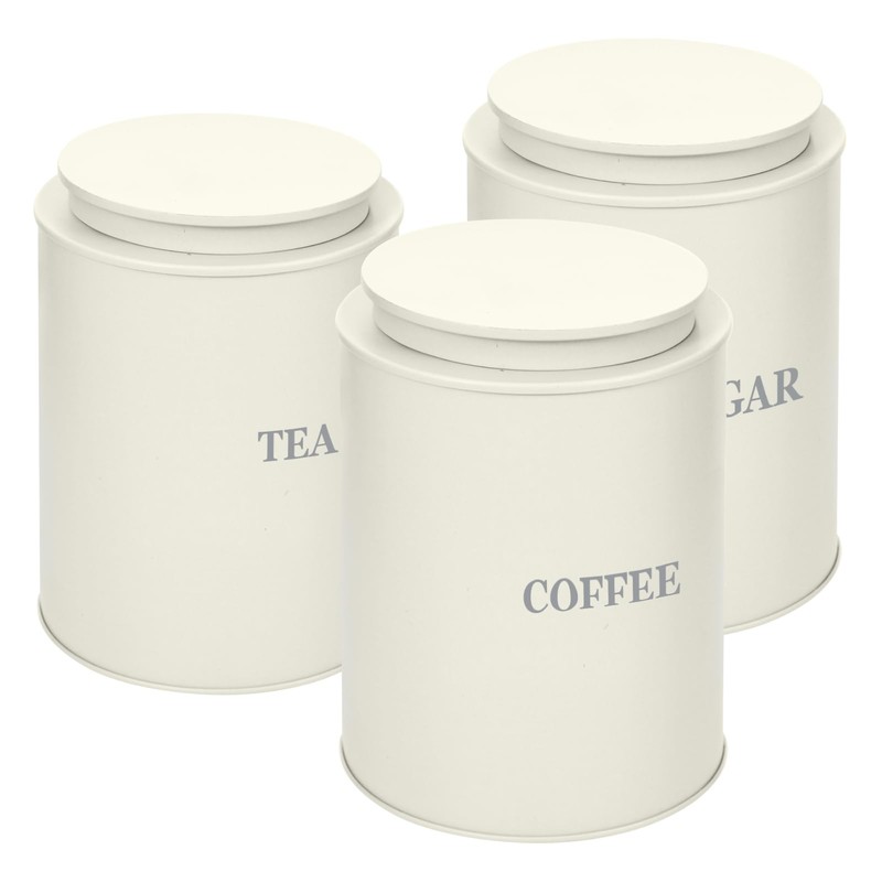 Bayseun Tea Coffee Sugar Canisters, Set of 3 Tea Coffee