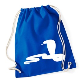 Huuraa Gym Bag Snake Cobra Silhouette Gift Backpack 12 Litres Cotton Snake Cobra Gift Idea, Bright royal, Unit size