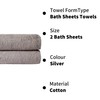 Olivia Rocco Pack Of 2 Bath Sheets Everyday 100% Cotton