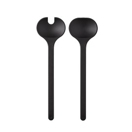 Mepal - Salad server set 2-piece Silueta - Dishwasher resistant - Salad couverts - Salad fork and spoon - Nordic black