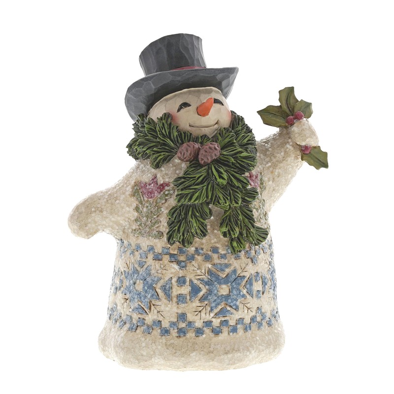 Heartwood Creek Snowman With Pine Scarf Figurine