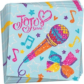 Unique JoJo Siwa Multicolor Party Luncheon Napkins - (Pack of 16) - Premium Disposable Party Napkins - Perfect for Kids' Birthday Parties & Celebrations