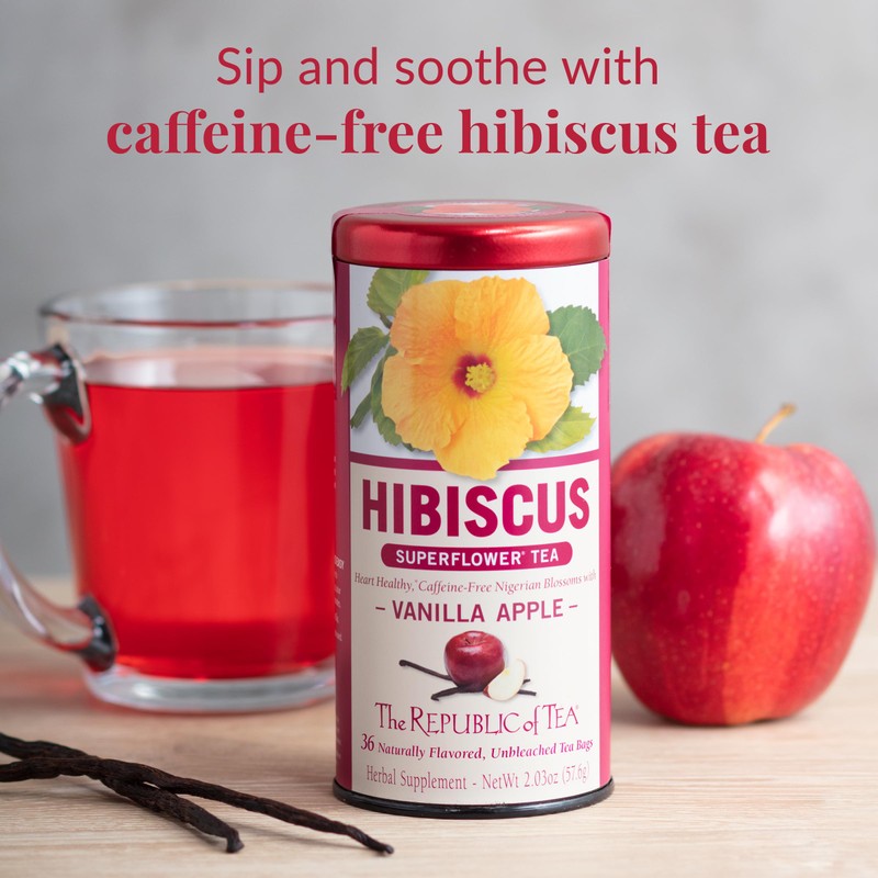 The Republic of Tea, Vanilla Apple Hibiscus, 36-Count