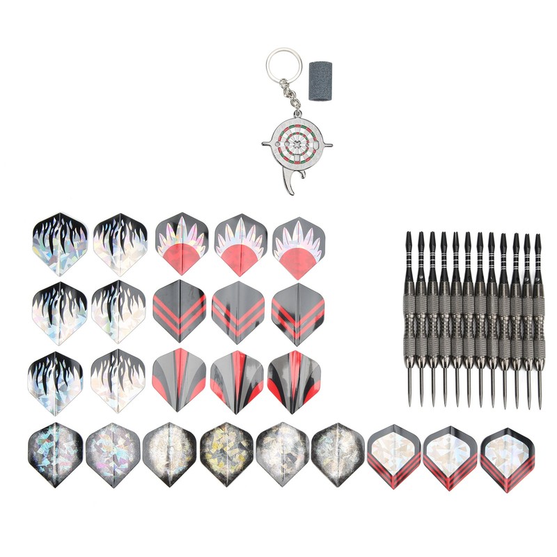 12Pcs Dart Set Stainless Steel Tip Anti Fall Competitive Entertaining