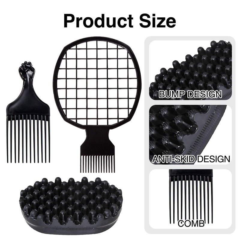 Benaewa 3 Pcs Hair Sponge, Afro Washable Twist Hair Sponge