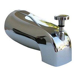 LASCO 08-1057 4 in 1 Fits Most Connection Bathtub Spout with Diverter Style, Chrome Plated Finish