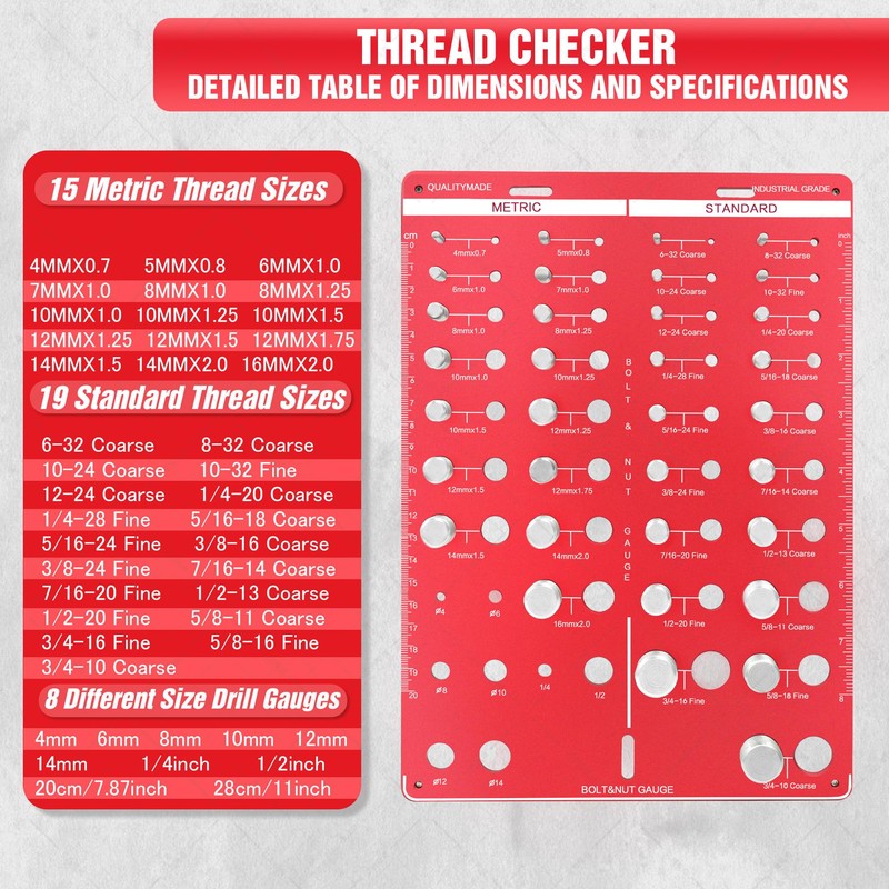 42 Thread Checker - Nut and Bolt Thread Checker Standard