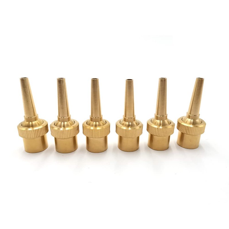 QLLUCKLY 6pcs 1/2" DN15 Brass Fountain Nozzle Adjustable Direction Jet