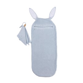 Minora Baby Knitwear Cocoon Swaddle Set, 0-8 Months, Winter Sleeping Bag, Newborn Swaddling Bag, Cotton