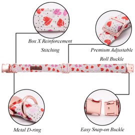 Lionet Paws Dog Collar with Bowtie, Valentine's Day Bowtie for Dogs and Cats, Adjustable Comfortable Dog Collar Girl Boy