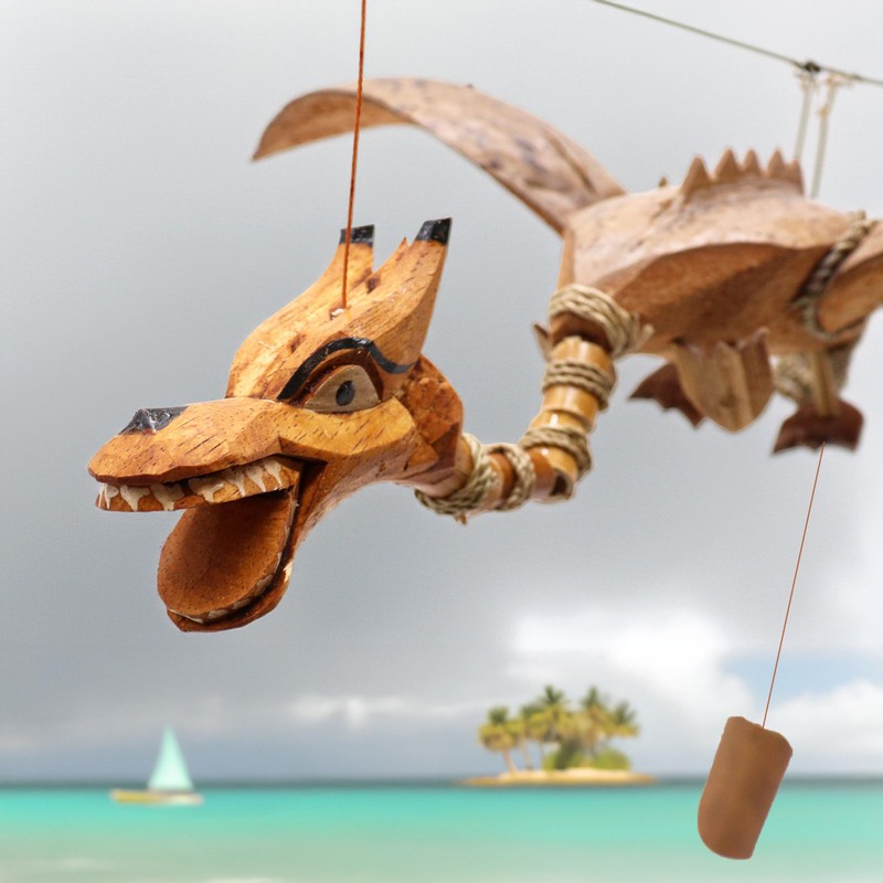 Tokoindah Handgefertigtes Bambuswindspiel aus Naturmaterialien – Auswahl: Drache, Vogel, Eule