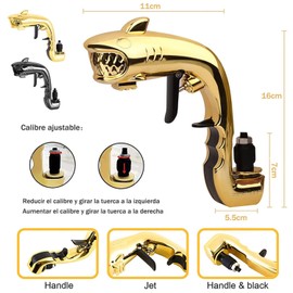 Pistola de Bebidas a Presion, Pistola de Shots de Cerveza Champagne,Pulverizador de Champaña Ajustable, Botella de Cerveza Eyector de Alimentación para Fiesta, Clubes, Pub, Cumpleaños, Navidad