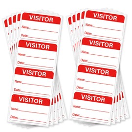Visitor Stickers,Visitor Name Stickers Labels,3 x 2 Inches,100 Pcs Per Pack