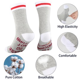 WCGXKO Novelty American Football Socks WAS Football Fans Gift Funny Birthday Gift Game Day Present For Sport Lovers (CA/US, Alpha, One Size, Regular, Regular, Watching WasFoot Sock CA)