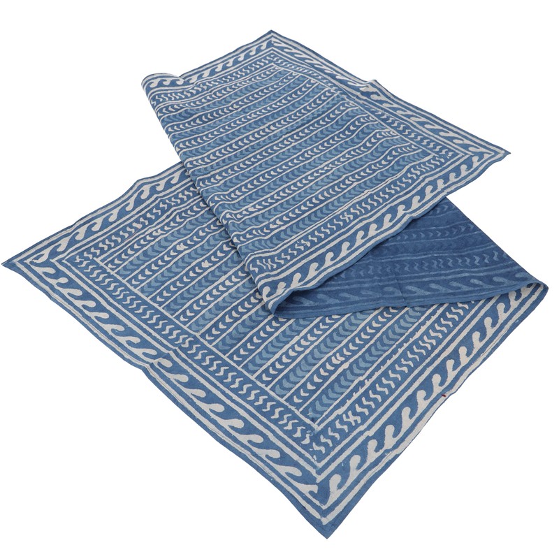 GURU SHOP Tablecloth, Table Runner, Block Print, Boho Tablecloth 50