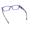 Fancy Narrow Rectangle Spring Hinge Light Weight Plastic Reading Glasses