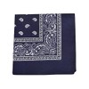Novelty Bandanas Paisley Cotton Bandanas (Navy Blue, 22 X 22