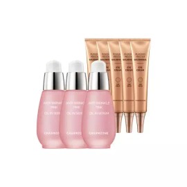 Chamzone 참존 안티 링클 핑크 오일 인 세럼 30ml 3개 + 골든실 아이크림 5개 Charmon Anti Wrinkle Pink Oil in Serum 30ml 3ea + Golden Sil Eye Cream 5ea [Charmon Anti Wrinkle Pink Oil in Serum 30ml 3]