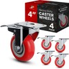 Online Best Service 4 Pack Caster Wheels Swivel Plate On