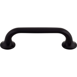 Top Knobs TK593BLK Mercer Collection 3-3/4" Oculus Oval Pull, Flat Black