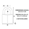 Master Lock Padlock, Solid Brass Lock, 3/4 in. Wide, 120T
