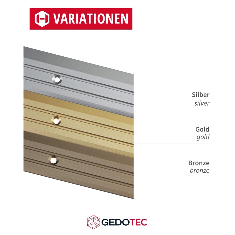 Gedotec Aluminium Transition Profile Perforated End Profile Aluminium Foot Floor