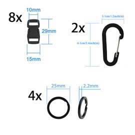 aufodara 10 Colors Paracord Bracelets Rope 7-Strand Nylon Rope DIY Manual Braiding With 14 pcs Paracord Crafting Kits for Outdoor Survival Rope Lanyards Keychain Dog Collar DIY Kit Craft Toy (24pcs)