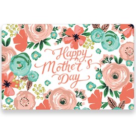 WRAPAHOLIC 50 Sheets Mothers Day Floral Paper Place Mats - 11 x 17 Inch Disposable Placemat Rose and Lettering Decorative Paper Table Mats Kitchen Table Setting Spring Party Supplies