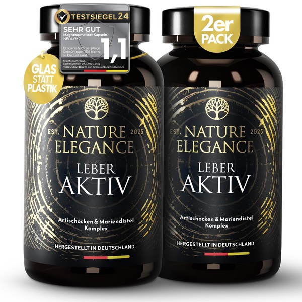 Nature Elegance Leber Komplex – Hochdosierte Mariendistel Kapseln mit Artischocke,