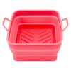 2Pcs Fryer Liner Heat Resistant Silicone Groove Design Easy to