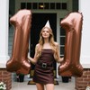 40 Inch Dark Brown Balloon Number 1 First Birthday Jumbo