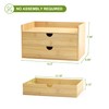 Desk Organizer with Drawers - Bamboo Desktop Organizer Storage |