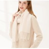 Womens Cream White Scarf Pashmina Shawls and Wraps for Evening