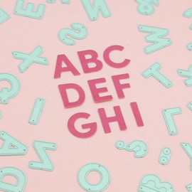 Craftelier - Set of 39 Capital Letters and Symbol Stencils for Card Making, Scrapbooking and Craft Projects | Compatible with Various Die Cutting Machines and Materials | Size Approx 2cm