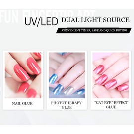 BIOAQUA 110V 36W Cure Lamp Nail Dryer & Nail Polishes Glue Art Tools Set Kit (Nail Art Set)