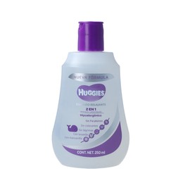 Huggies 2 en 1 Hipoalergénico Shampoo + Jabón Líquido Cuidado Relajante