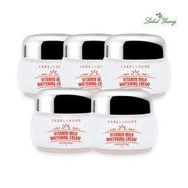 Label Young Low-Irritation/Tone-Up/Spot Reduction Shocking Vitamin Milk Whitening Cream 5 pcs + 1 pouch (random color) / 라벨영 저자극톤업기미완화 쇼킹비타민우유미백크림 5개 + 파우치 1개 증정(색상랜덤)