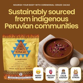 KORACAO Sustainably Harvested Cacao Cubes | Ideal Superfood for Everyday Bliss | Ceremonial Grade Cacao | Enhance Your Spiritual Journey with Ancient Superfood Delight - 1 Pound